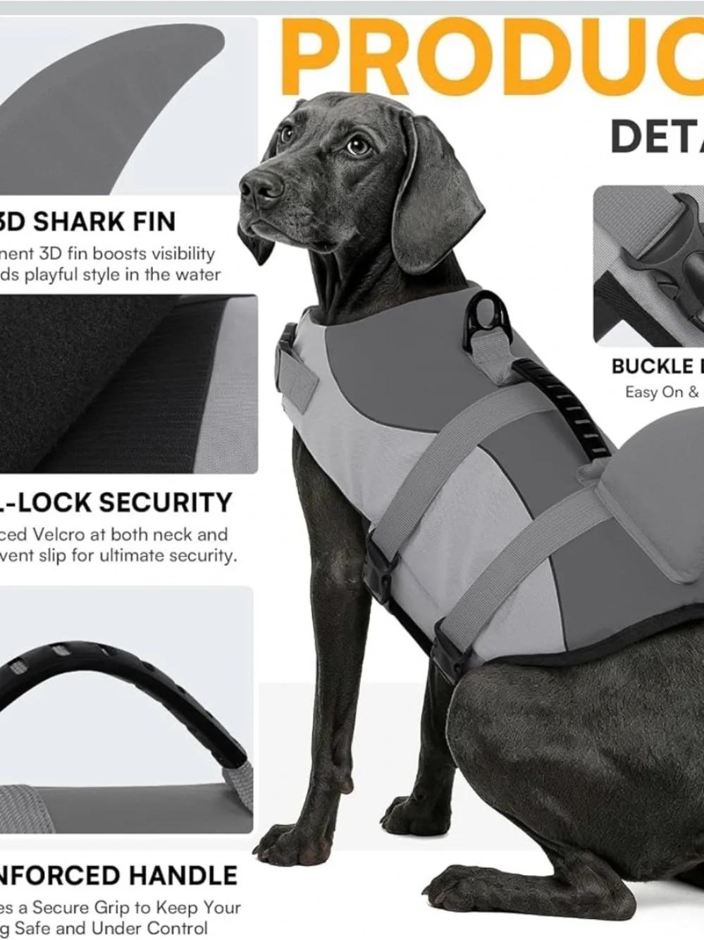 NWOT Dog Life Jacket Safety Vest Shark Small